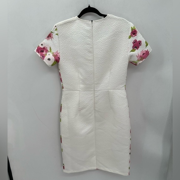 RACHEL PARCELL WHITE Pink Peonies Womans classic cottagecore sheath dress LARGE - Picture 4 of 14